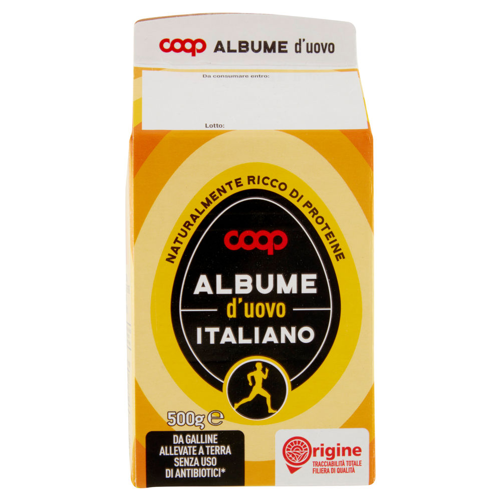 ALBUME D'UOVA DA GALLINE ALLEVATE A TERRA SENZA ANTIBIOTICI ORIGINE COOP G 500 - 1