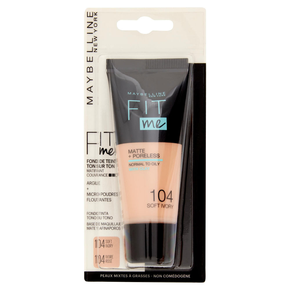 FONDOTINTA MAYBELLINE FIT ME MATTE SOFT IVORY - 0