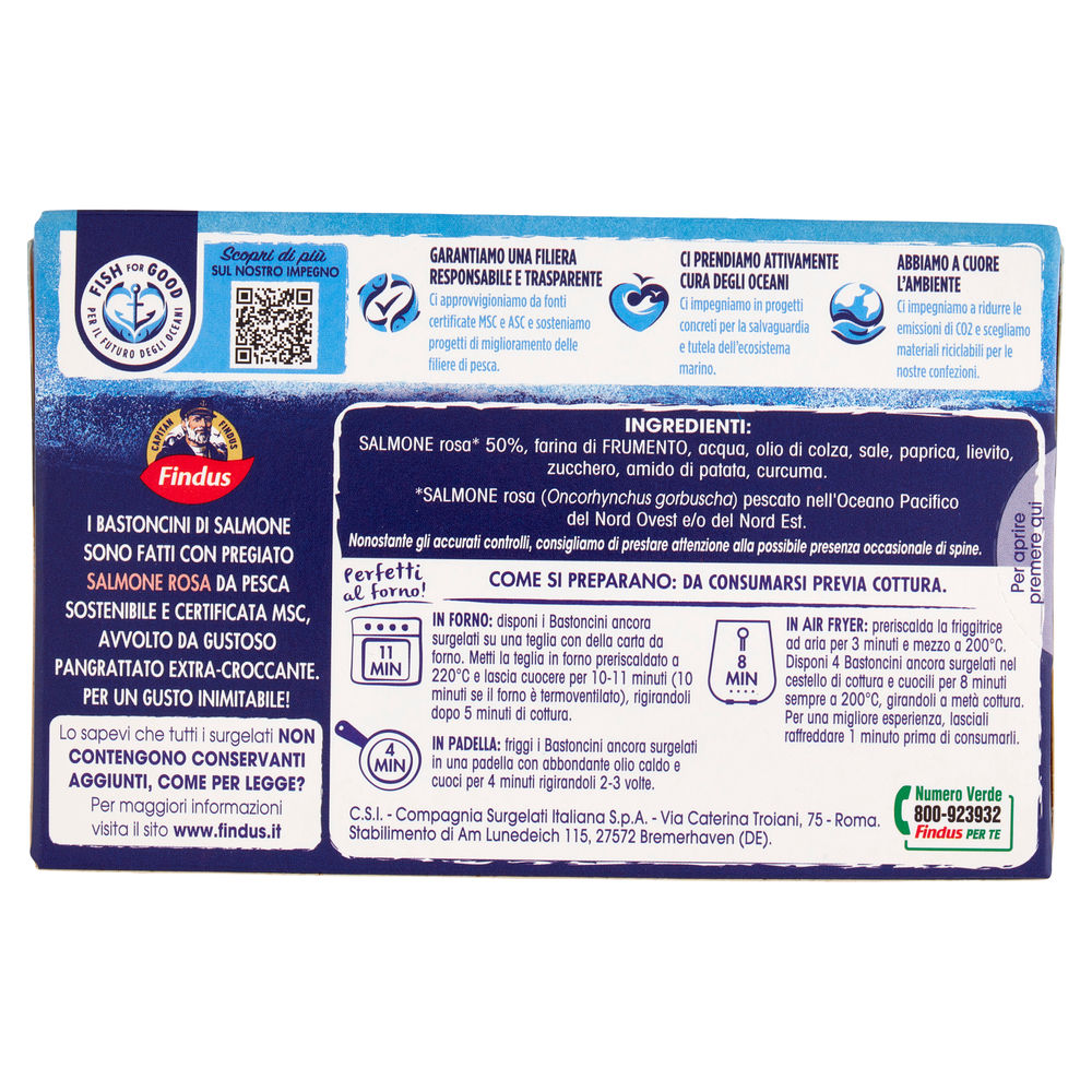 8 BASTONCINI DI SALMONE MSC CAPITAN FINDUS SCATOLA G 200 - 1