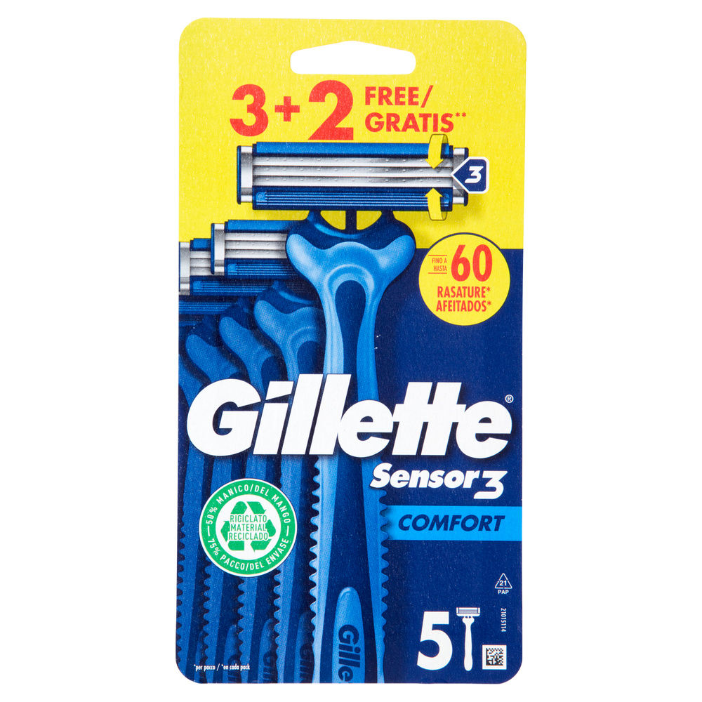 RASOIO USA E GETTA GILLETTE SENSOR3 STANDARD PZ.3+2GRATIS - 2