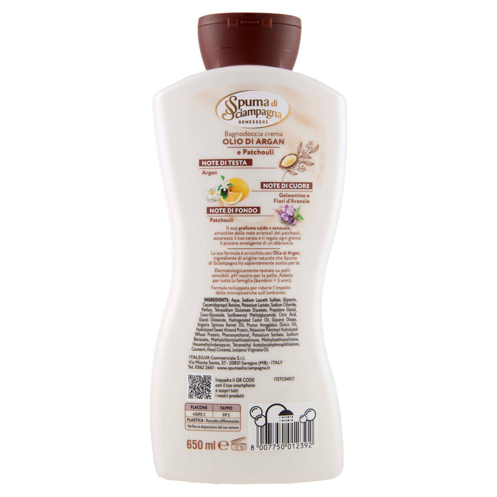 BAGNOCREMA SPUMA DI SCIAMPAGNA ARGAN ML.650 - 1