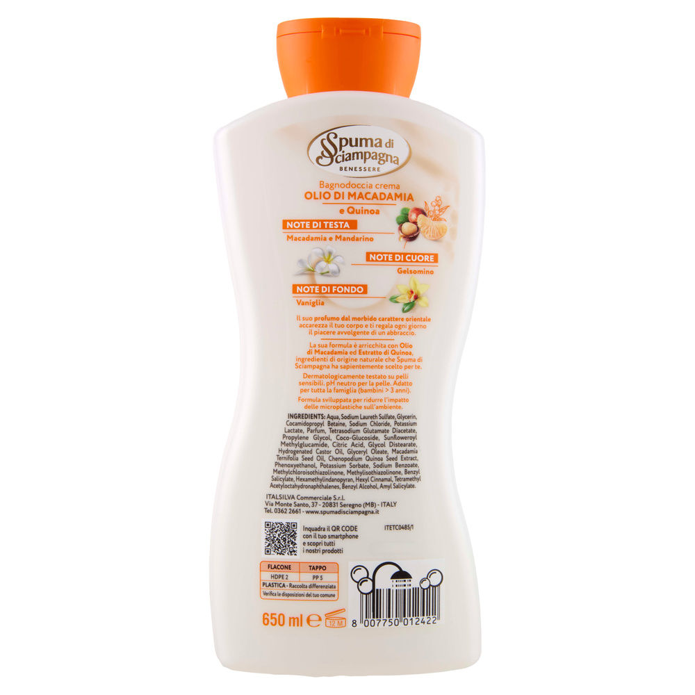 BAGNOCREMA SPUMA DI SCIAMPAGNA MACADAMIA ML.650 - 1