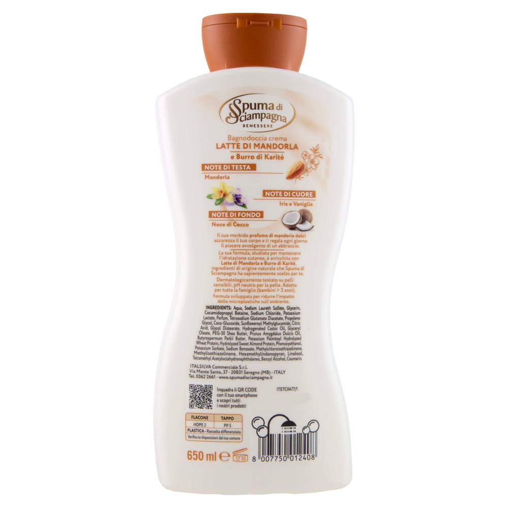 BAGNOCREMA SPUMA DI SCIAMPAGNA MANDORLA ML.650 - 1