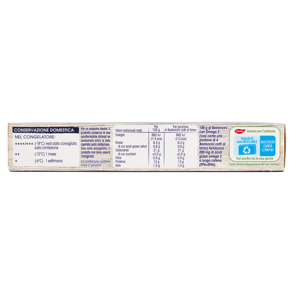 10 BASTONCINI CON OMEGA 3 MSC CAPITAN FINDUS SCATOLA G 250 - 7