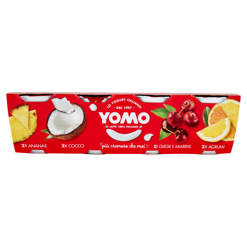 YOGURT YOMO INTERO ANANAS COCCO CILIEGIA & AMARENA E AGRUMI 8X125 G - 6
