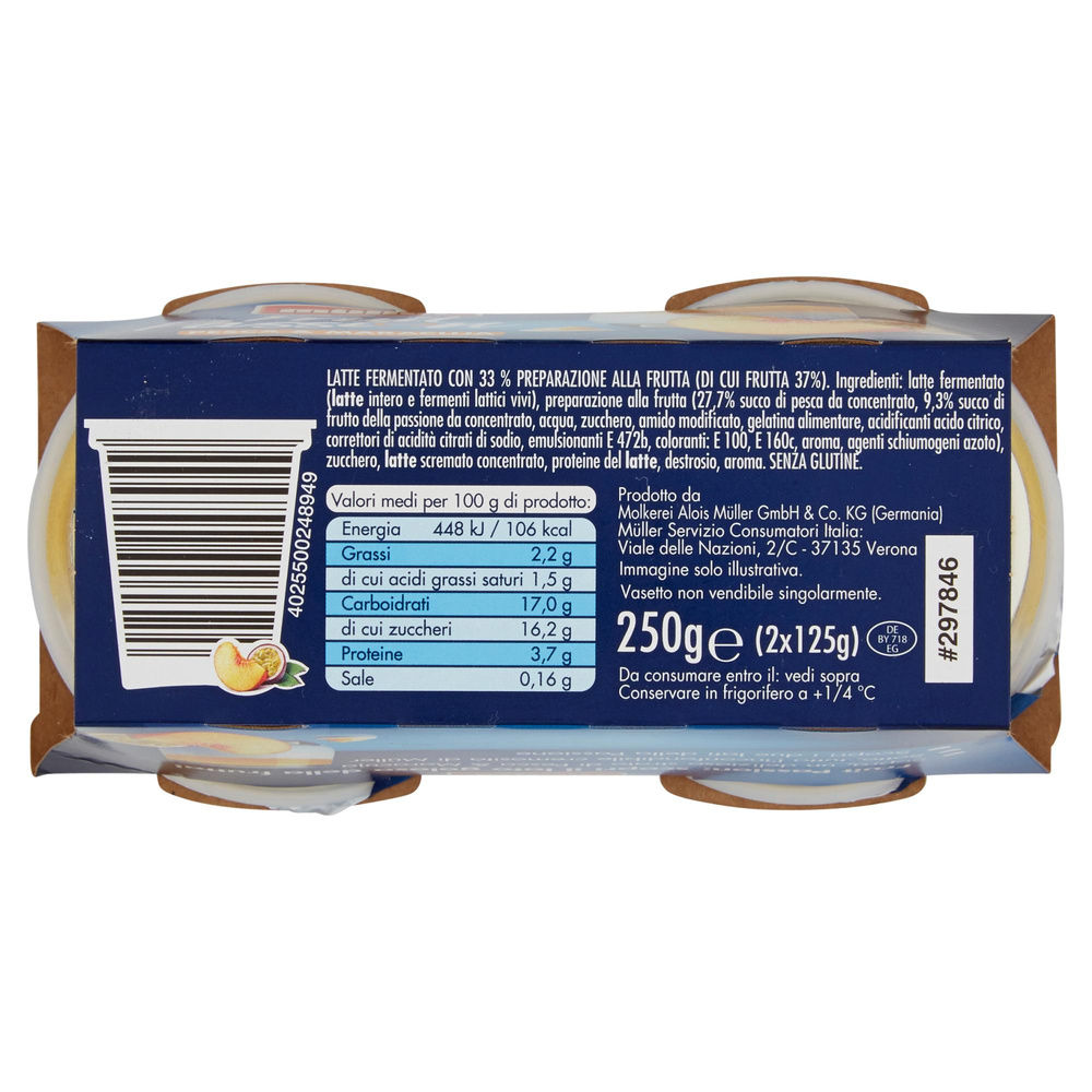 YOGURT FRUIT PASSION PESCA&MARACUJA  MULLER 2X125G - 7