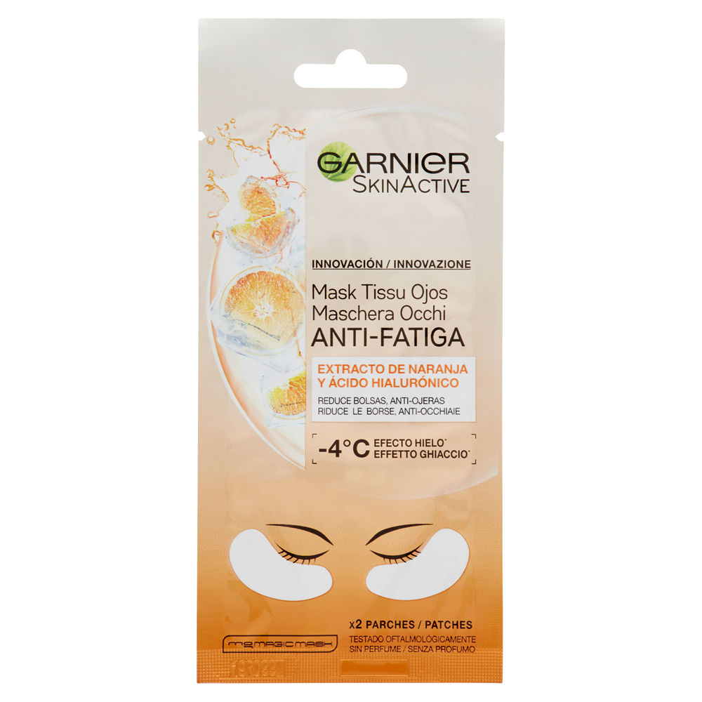 MASCHERA TESSUTO OCCHI ANTIFATICA ORANGE GARNIER SKIN ACTIVE PZ 1 - 0