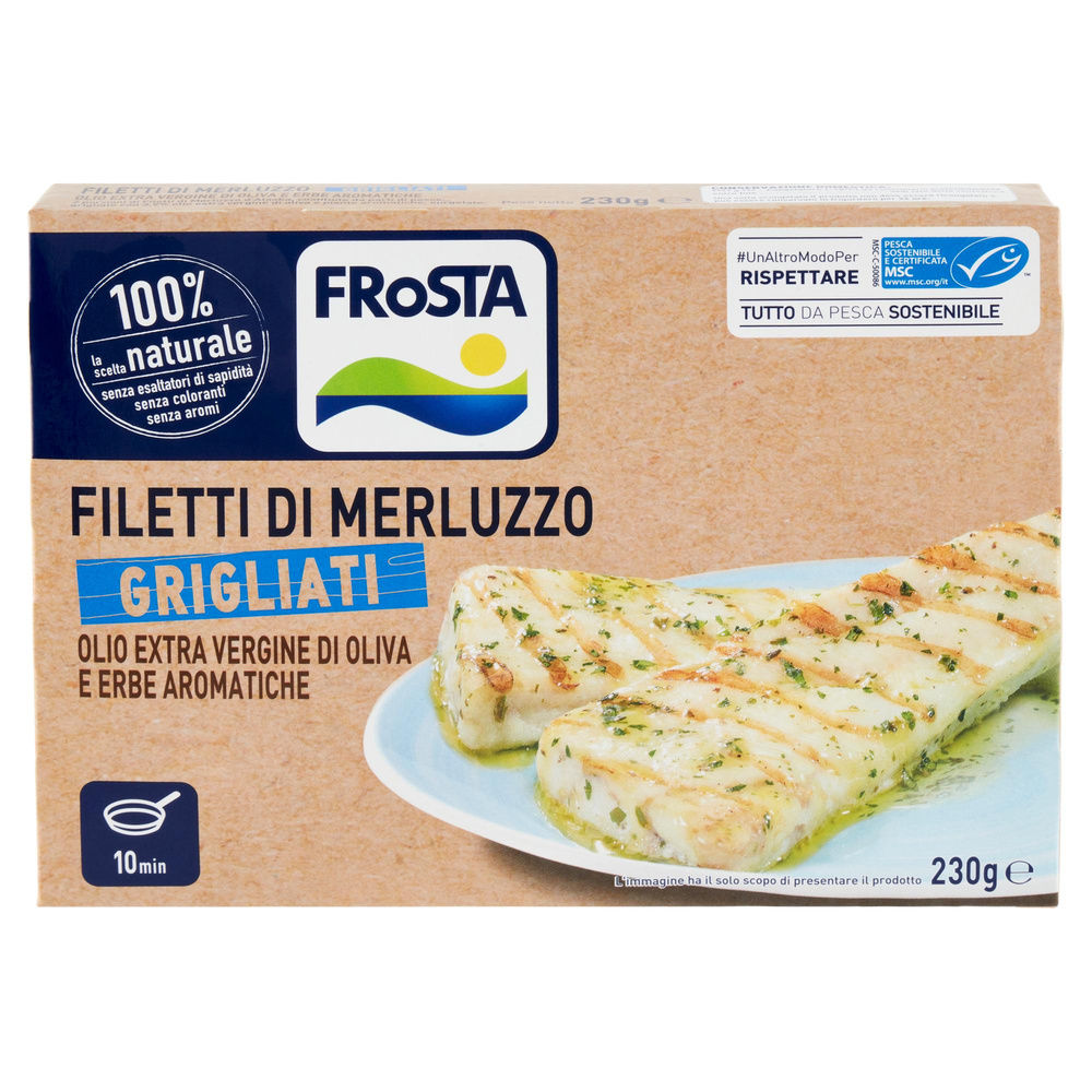 FILETTI DI MERLUZZO GRIGLIATO ALLE ERBE AROMATICHE MSC FROSTA SCATOLA G 230 - 4