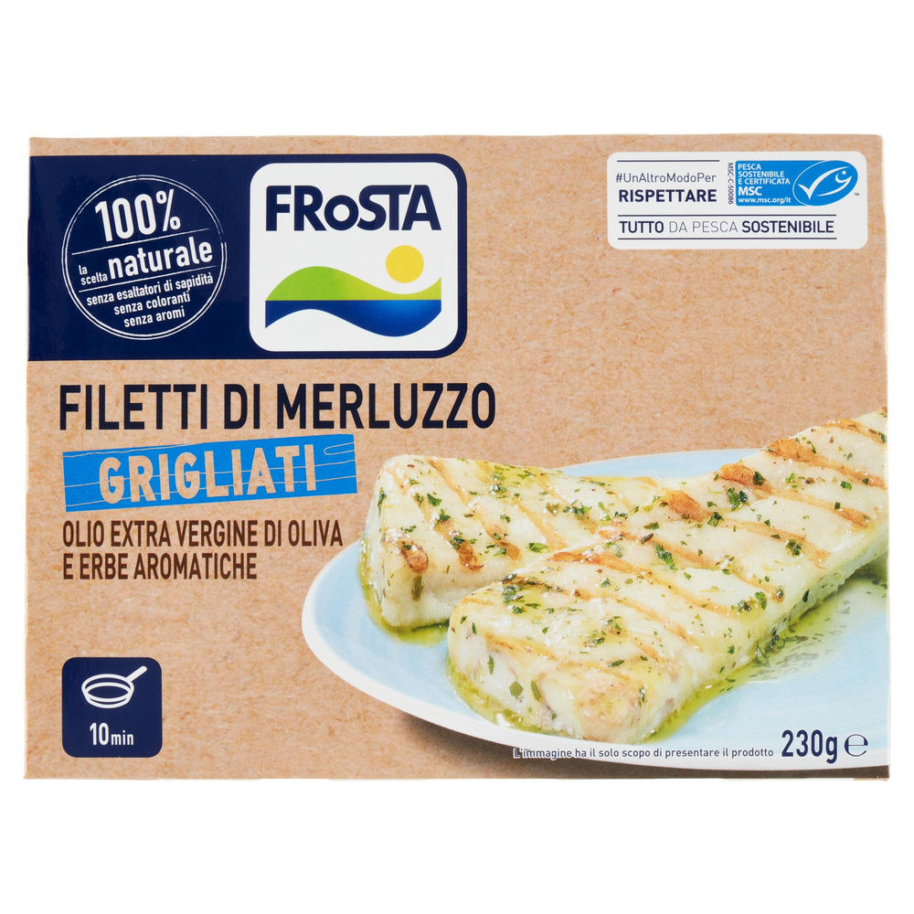 FILETTI DI MERLUZZO GRIGLIATO ALLE ERBE AROMATICHE MSC FROSTA SCATOLA G 230 - 5