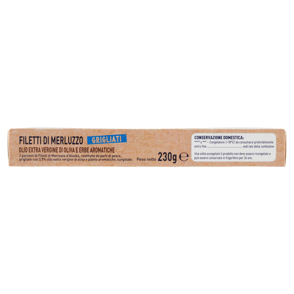 FILETTI DI MERLUZZO GRIGLIATO ALLE ERBE AROMATICHE MSC FROSTA SCATOLA G 230 - 2