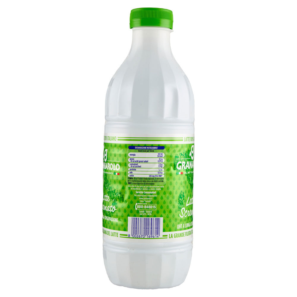 LATTE UHT SCREMATO 100% ITALIANO GRANAROLO BOTT. 1LT - 3