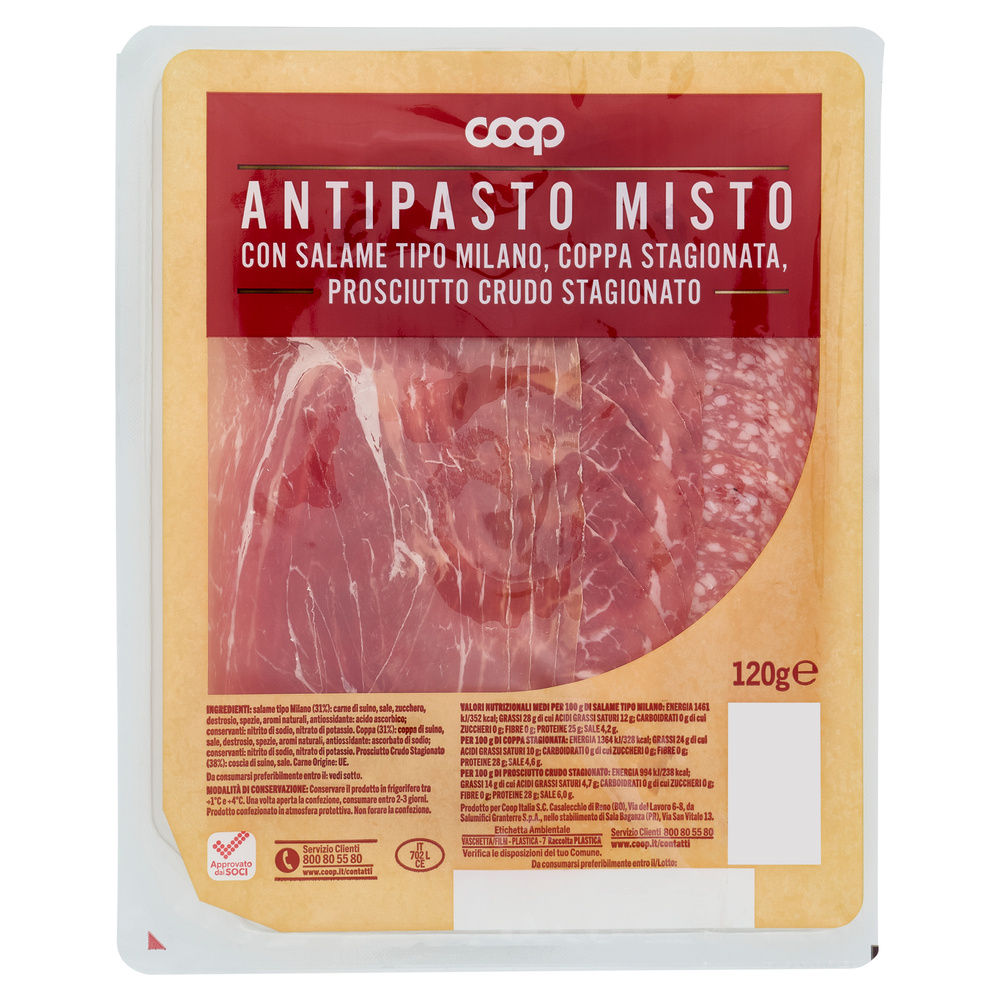 Antipasto misto affettato coop g 120