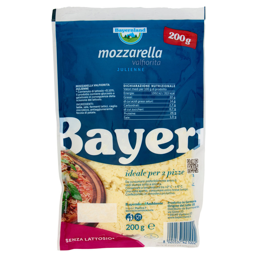 MOZZARELLA JULIENNE G 200  BAYERNLAND S/LATTOSIO - 1