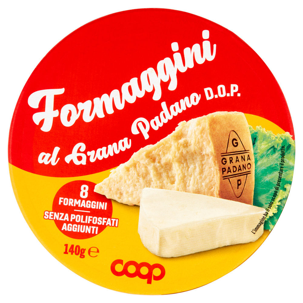 Formaggini con grana padano dop coop pz 8 g 140