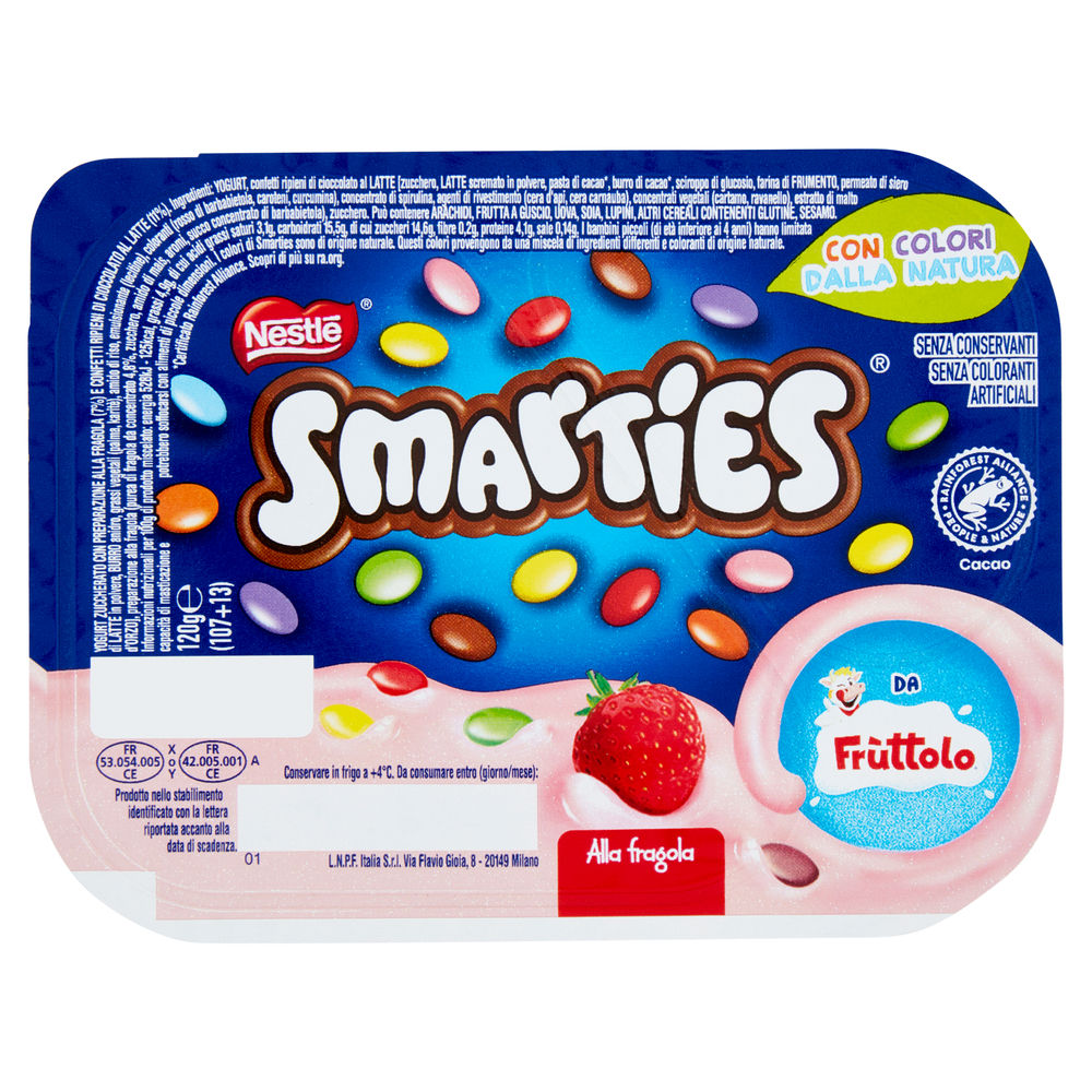 YOGURT FRUTTOLO SMARTIES FRAGOLA NESTLE' BICOMPARTO 120 G - 0