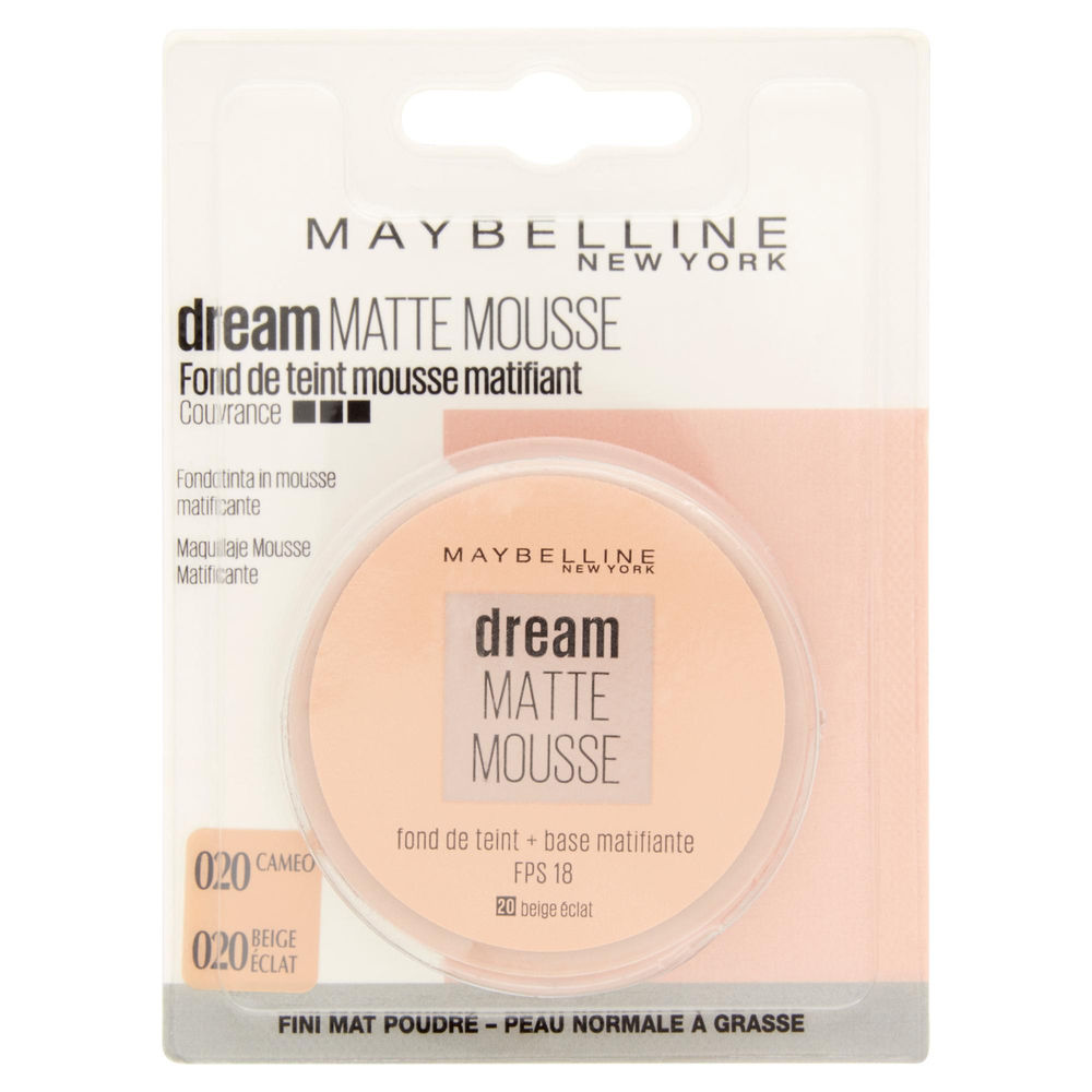 FONDOTINTA DREAM MAT MOUSSE 020 CAMEO/BEIGE MAYBELLINE PZ 1 - 0