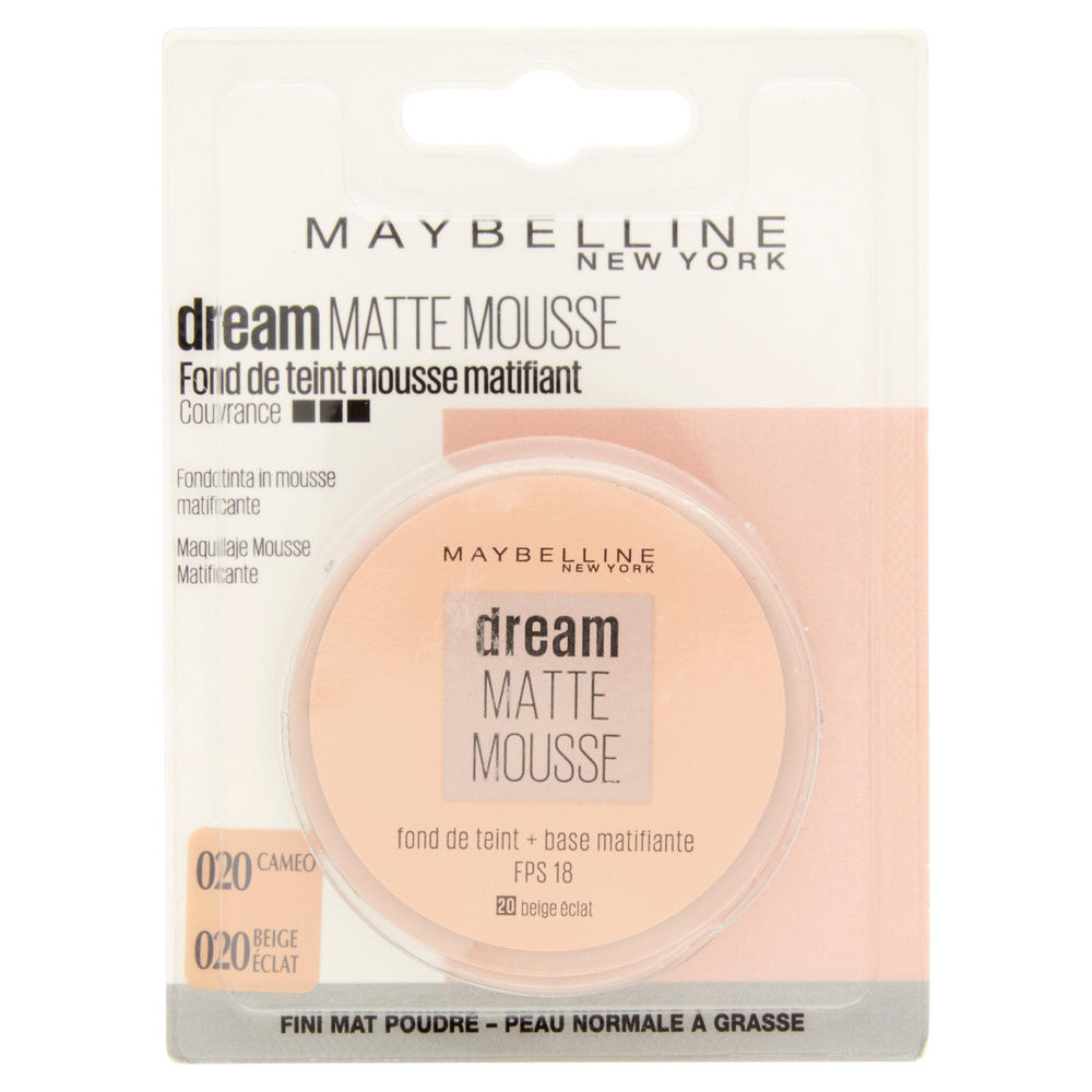FONDOTINTA DREAM MAT MOUSSE 020 CAMEO/BEIGE MAYBELLINE PZ 1 - 6