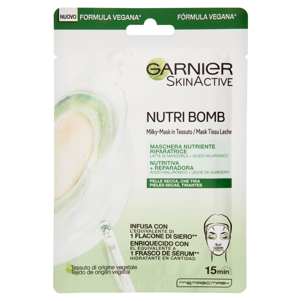 MASCHERA TESSUTO NUTRIBOMB LATTE DI MANDORLA GARNIER SKIN ACTIVE  PZ 1 - 0