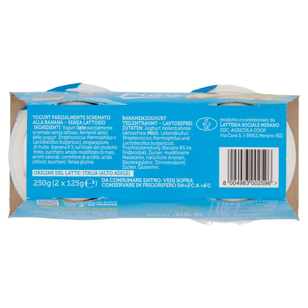 YOGURT BELLA VITA FREE SENZA LATTOSIO BANANA 2X125G - 4