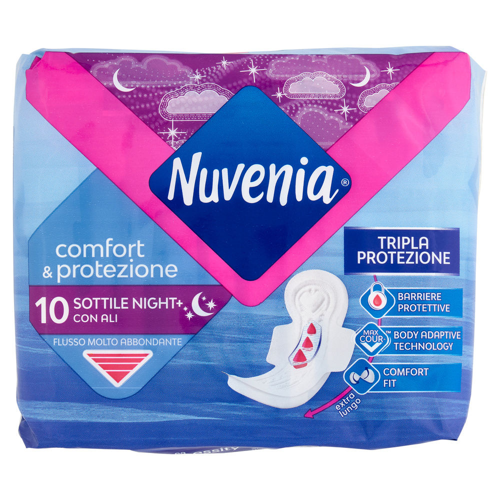ASSORBENTI NUVENIA SOTTILE NOTTE ALI PZ 10 - 0