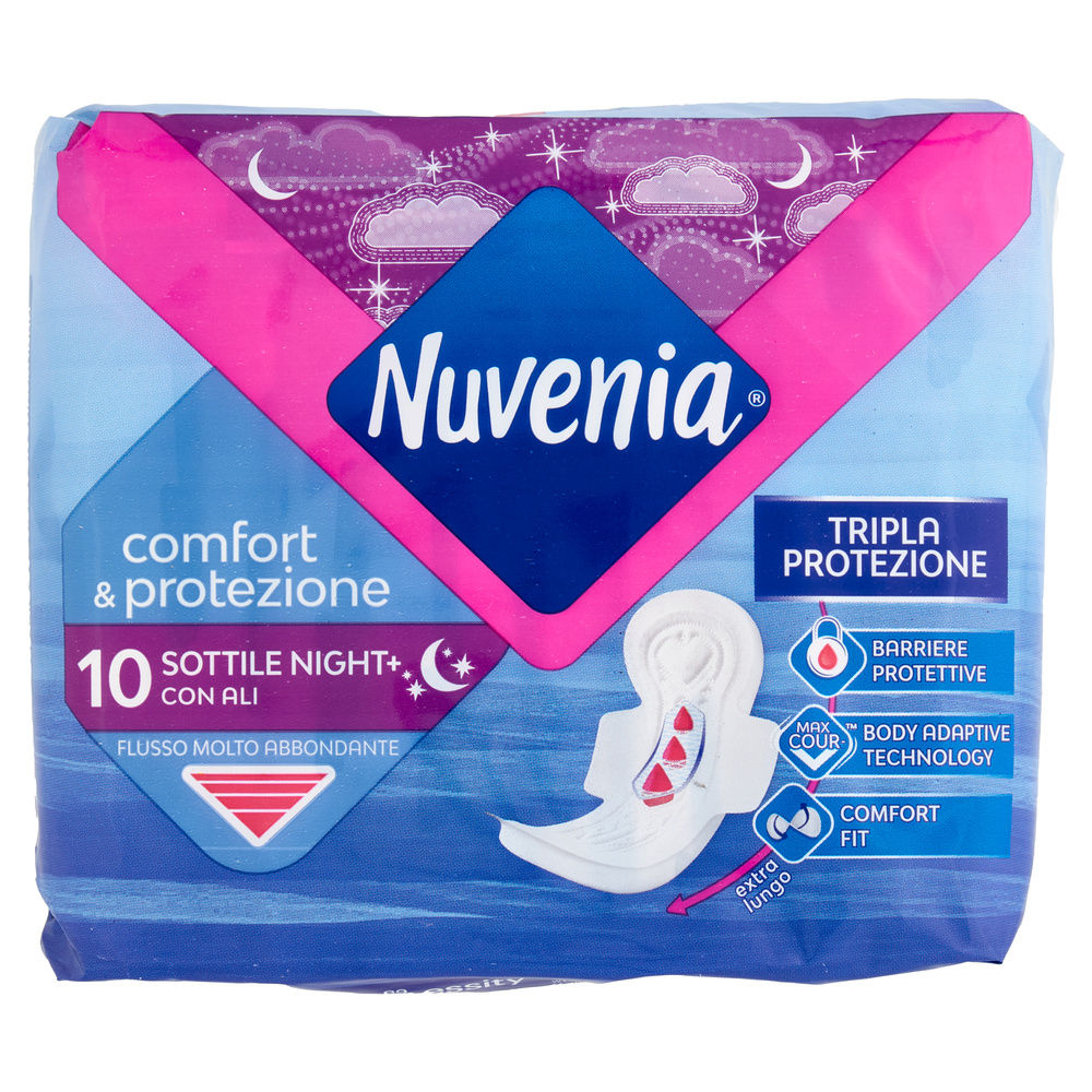ASSORBENTI NUVENIA SOTTILE NOTTE ALI PZ 10 - 2