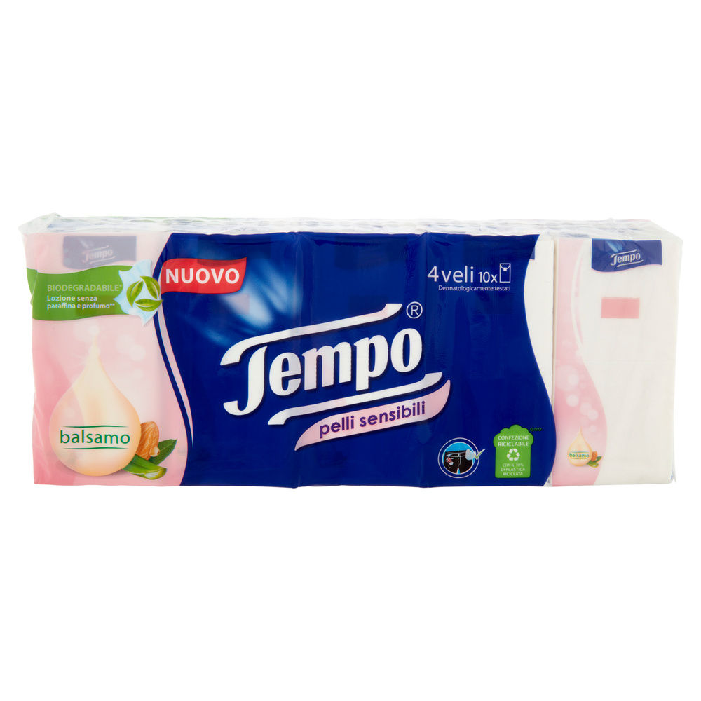 FAZZOLETTI TEMPO PELLI SENSIBILI 4VELI 9X PZ.10 - 5