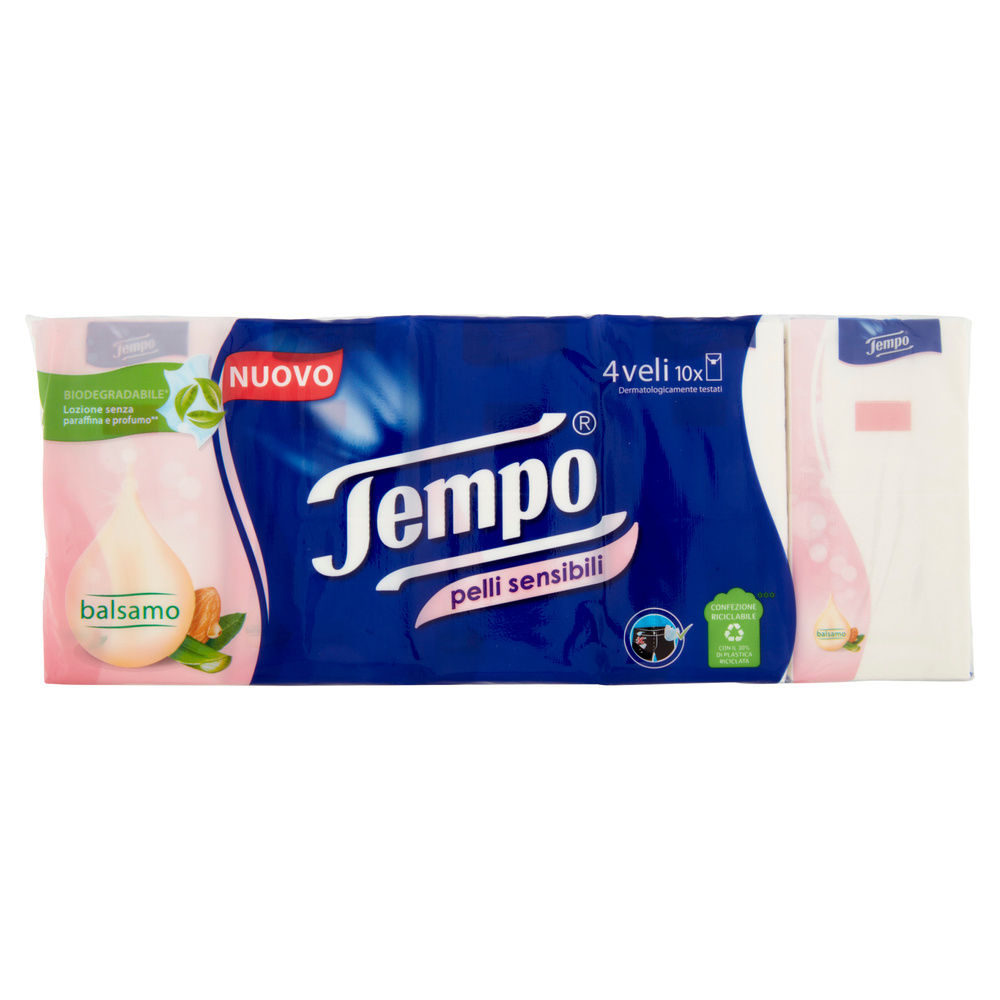 FAZZOLETTI TEMPO PELLI SENSIBILI 4VELI 9X PZ.10 - 7