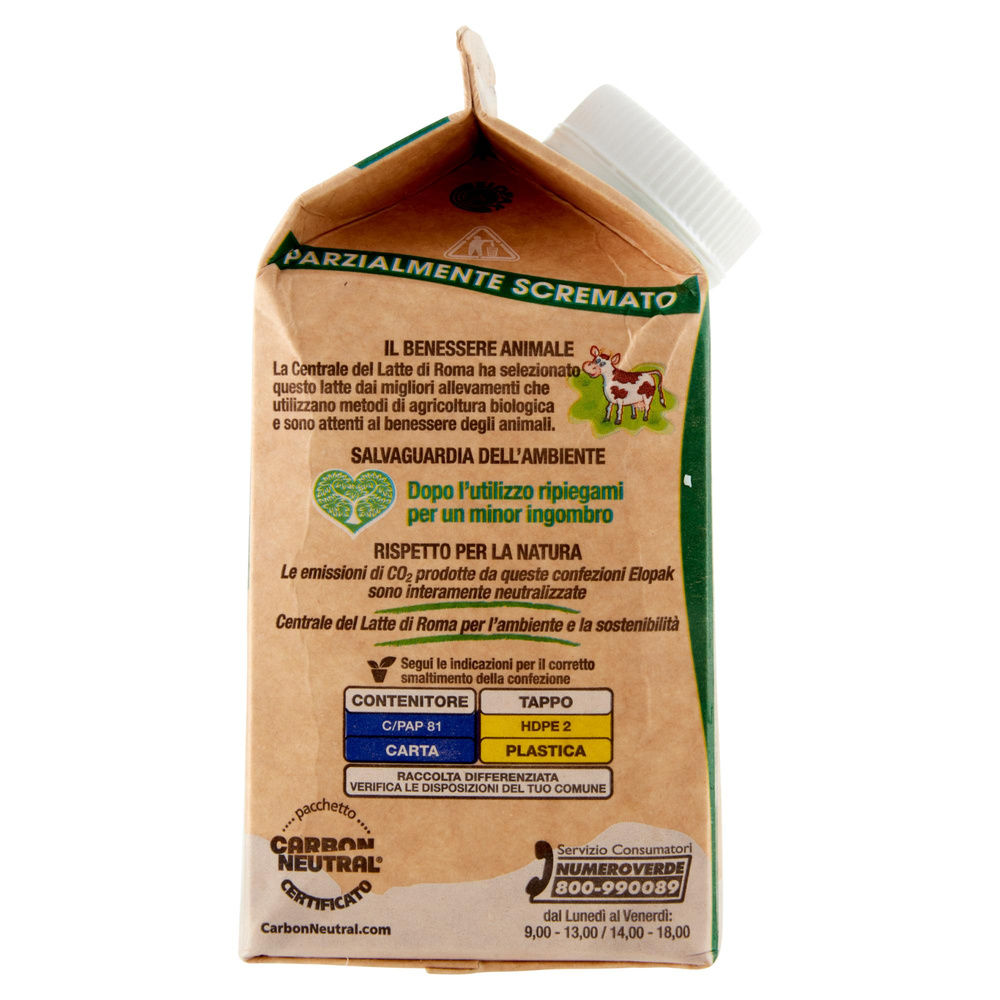 LATTE PS PASTORIZ.BIO 500ML CENTRALE DEL LATTE DI ROMA - 5