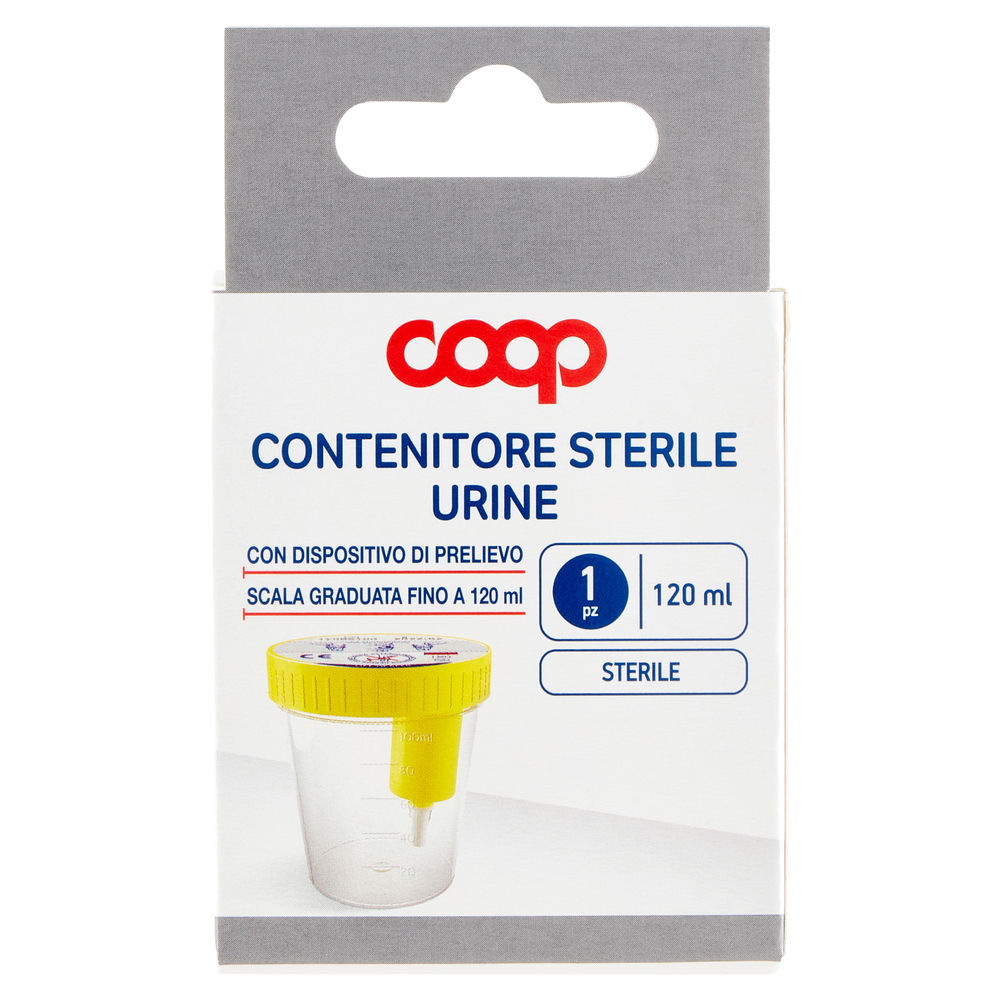CONTENITORE URINE STERILE CON SISTEMA DI PRELIEVO COOP PZ 1 - 0