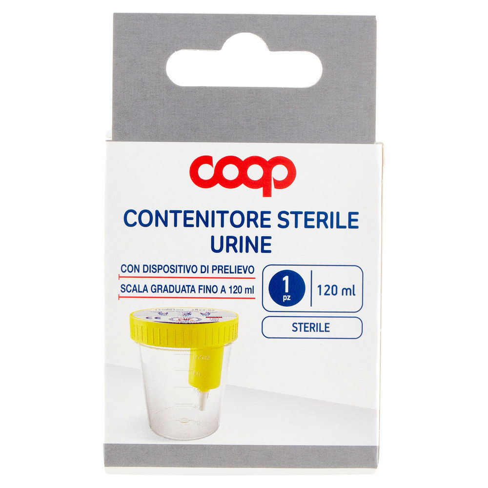 CONTENITORE URINE STERILE CON SISTEMA DI PRELIEVO COOP PZ 1 - 4