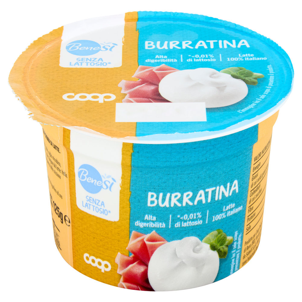 BURRATINA SENZA LATTOSIO BENE SI' COOP VASCHETTA 125 G - 4