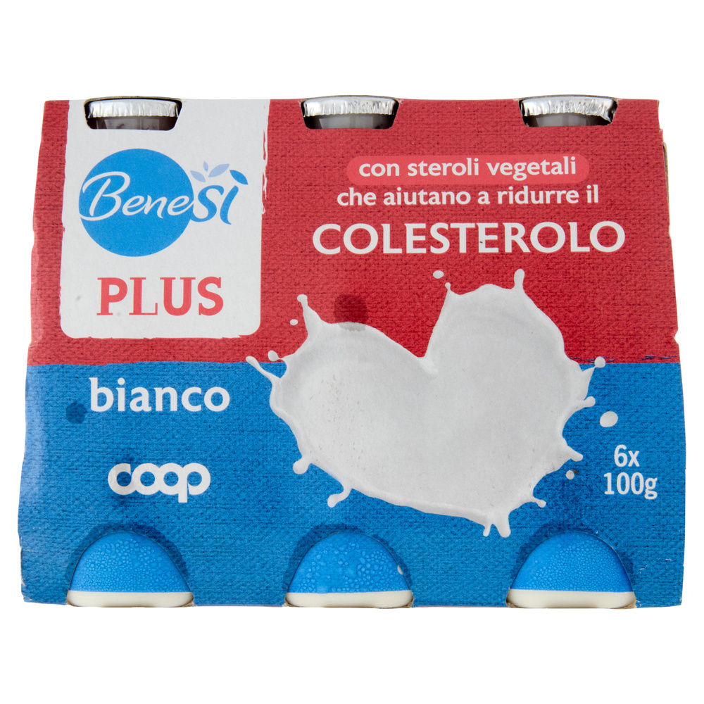 LATTE FERMENTATO ANTICOLESTEROLO BIANCO BENE SI' COOP CLUSTER 6X100G - 6