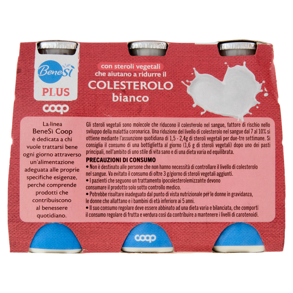 LATTE FERMENTATO ANTICOLESTEROLO BIANCO BENE SI' COOP CLUSTER 6X100G - 1
