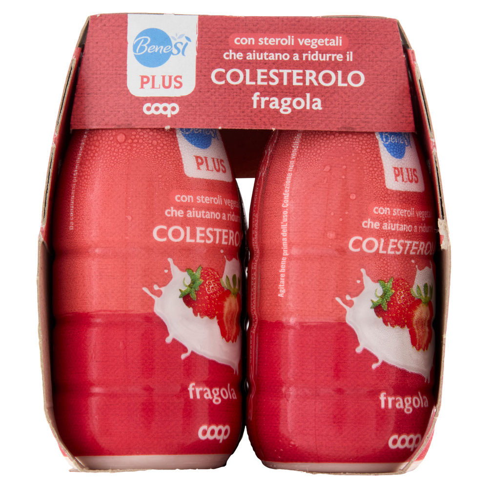 LATTE FERMENTATO ANTICOLESTEROLO FRAGOLA BENE SI' COOP CLUSTER 6X100G - 4