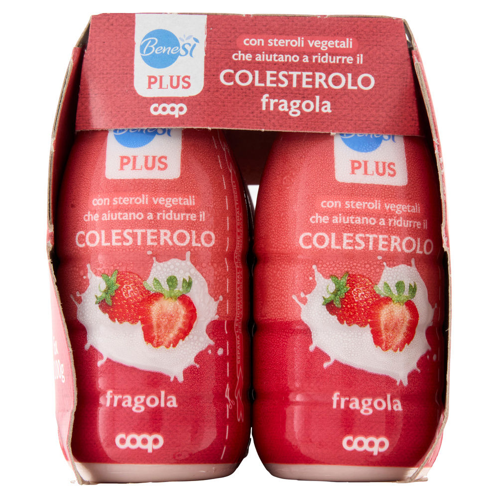 LATTE FERMENTATO ANTICOLESTEROLO FRAGOLA BENE SI' COOP CLUSTER 6X100G - 5
