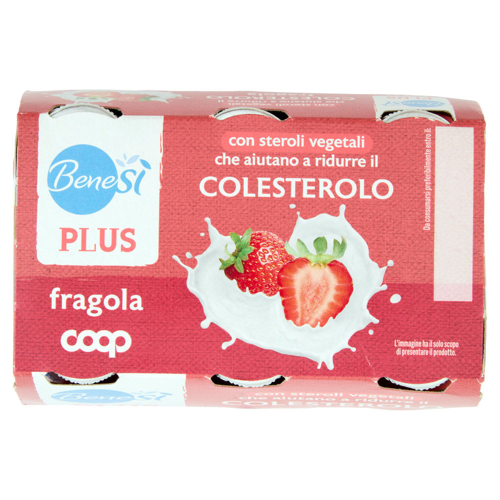 LATTE FERMENTATO ANTICOLESTEROLO FRAGOLA BENE SI' COOP CLUSTER 6X100G - 8