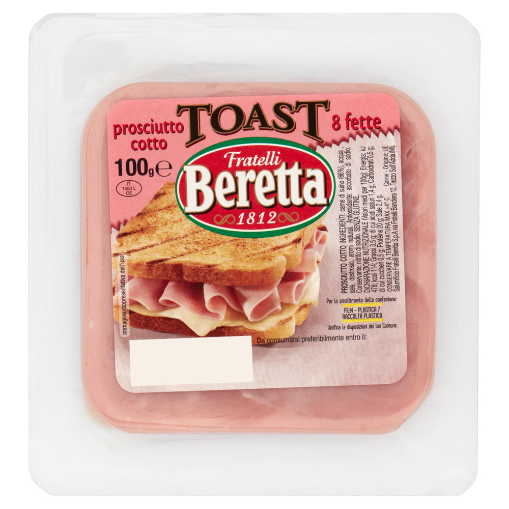 PROSCIUTTO COTTO TOAST A FETTE BERETTA SV G 100 - 0