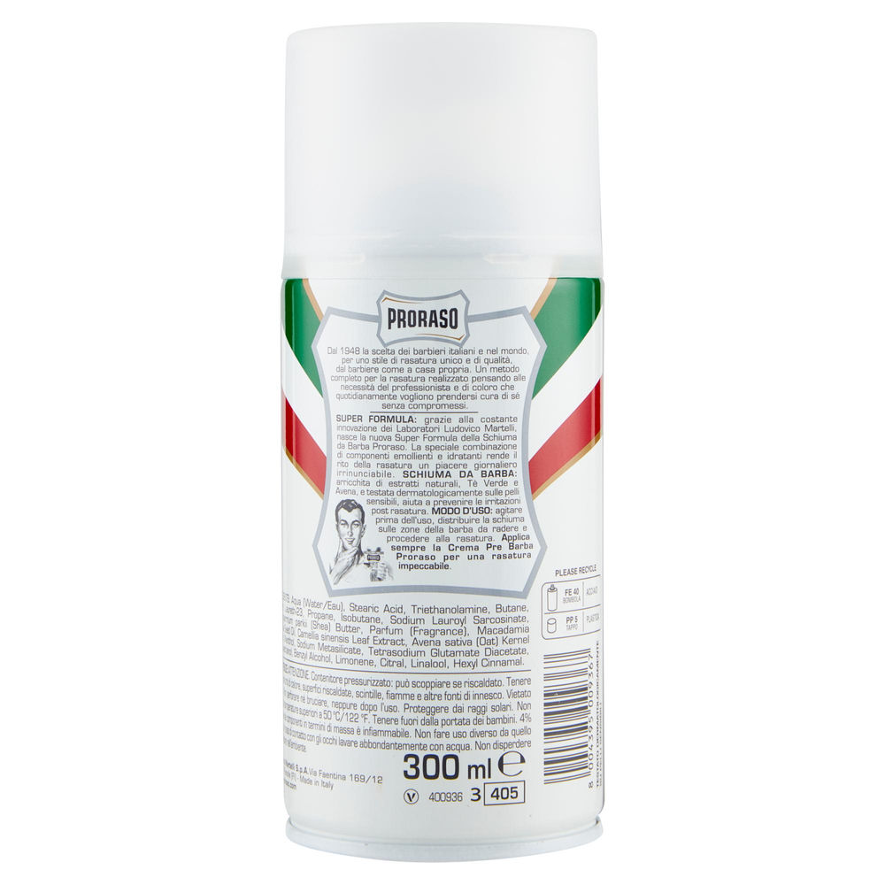 SCHIUMA DA BARBA PRORASO PELLI SENSIBILI ML 300 - 1