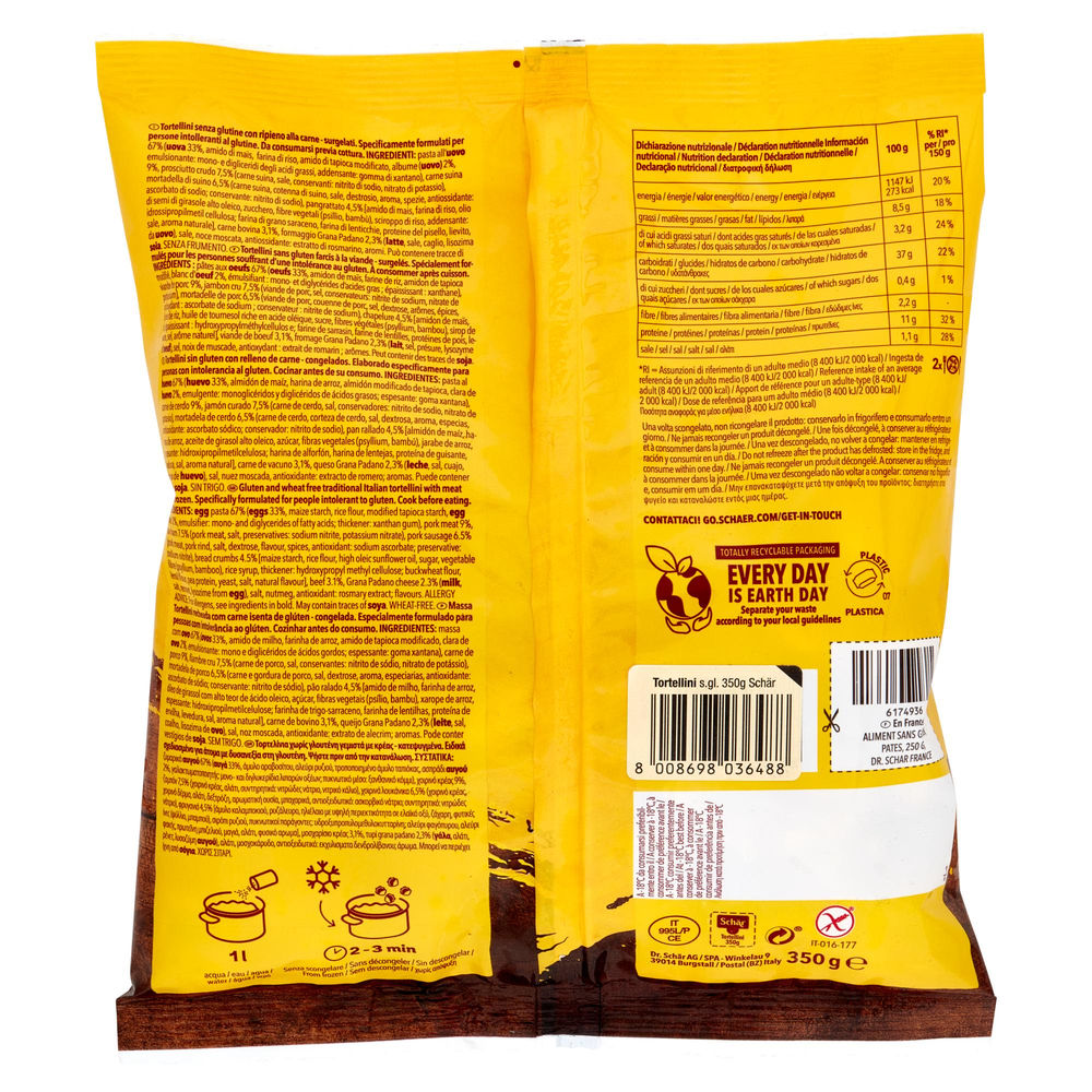 TORTELLINI SENZA GLUTINE SCHAR SACCHETTO G 350 - 1