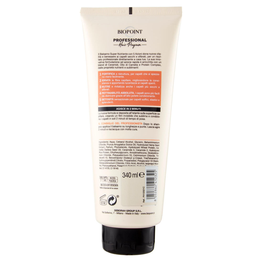 BALSAMO BIOPOINT HAIR PROGRAM NUTRIENTE ML 340 - 1