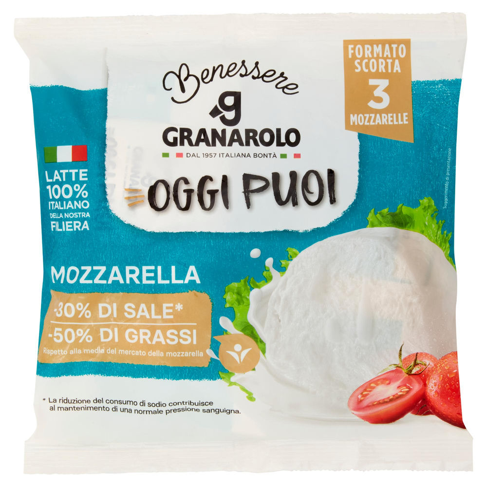 MOZZARELLA OGGI PUOI GRANAROLO -30% SALE E -50% GRASSI 100GX3 - 7