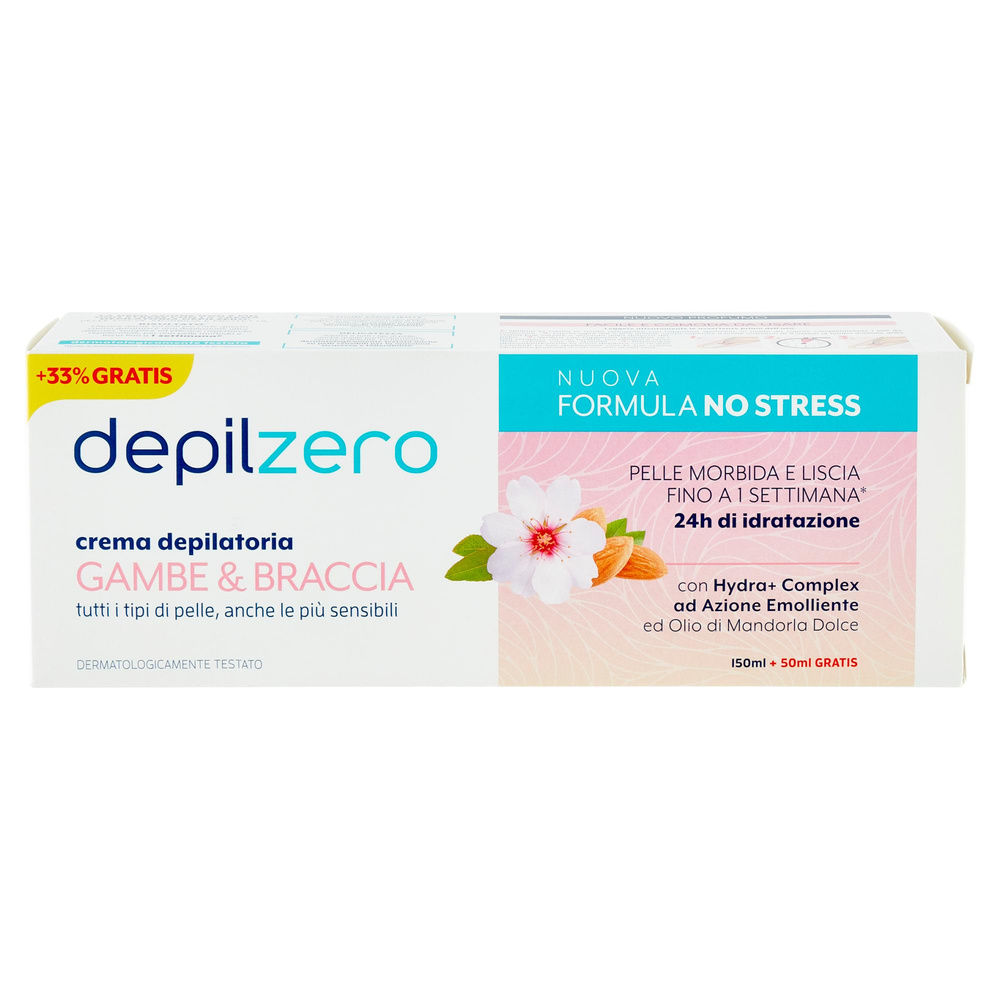 CREMA DEPILATORIA GAMBE E BRACCIA DEPILZERO ML 150+50 GRATIS - 3