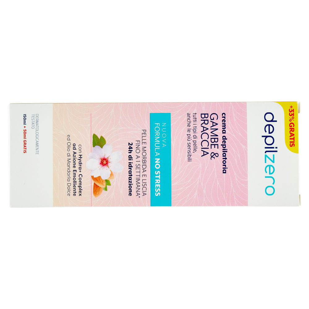 CREMA DEPILATORIA GAMBE E BRACCIA DEPILZERO ML 150+50 GRATIS - 1