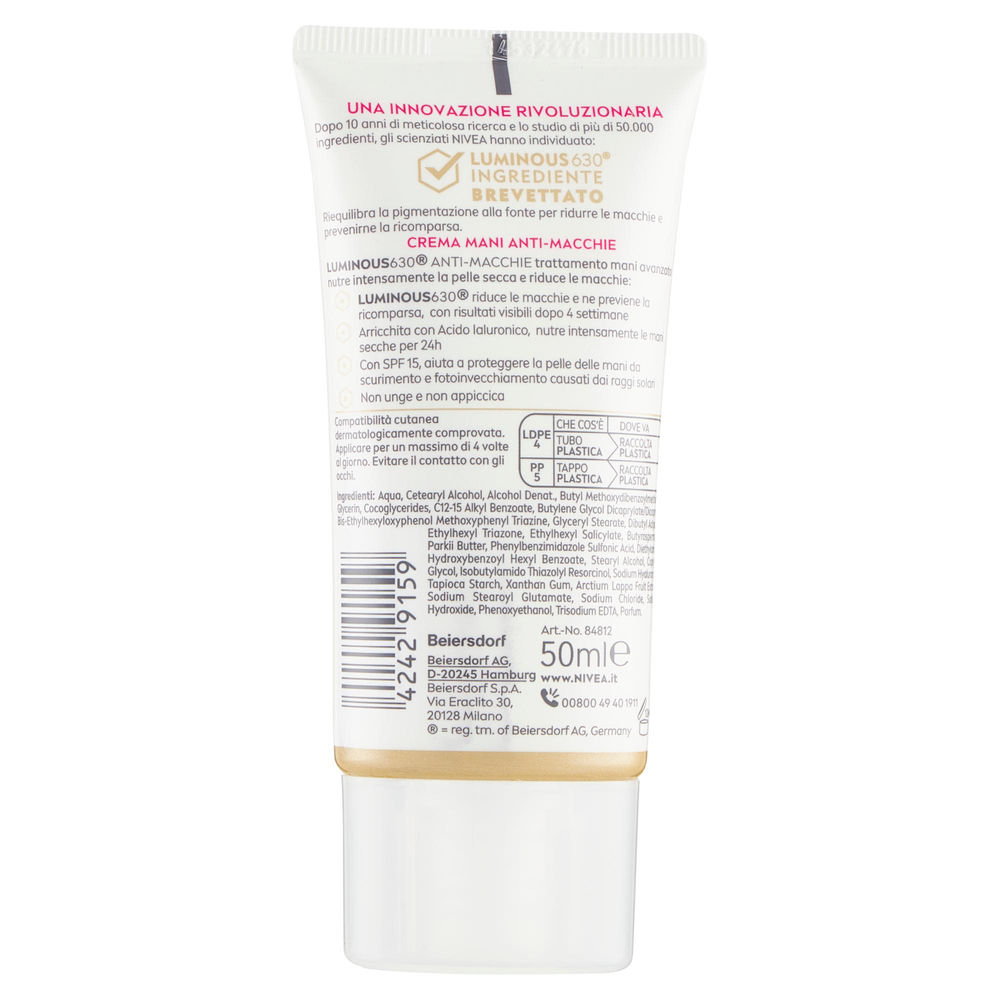CREMA MANI NIVEA LUMINOUS ANTI-MACCHIE SPF15 ML 50 - 1