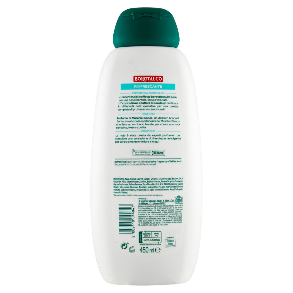 BAGNOSCHIUMA BOROTALCO RINFRESCANTE MUSCHIO BIANCO ML 450 - 1