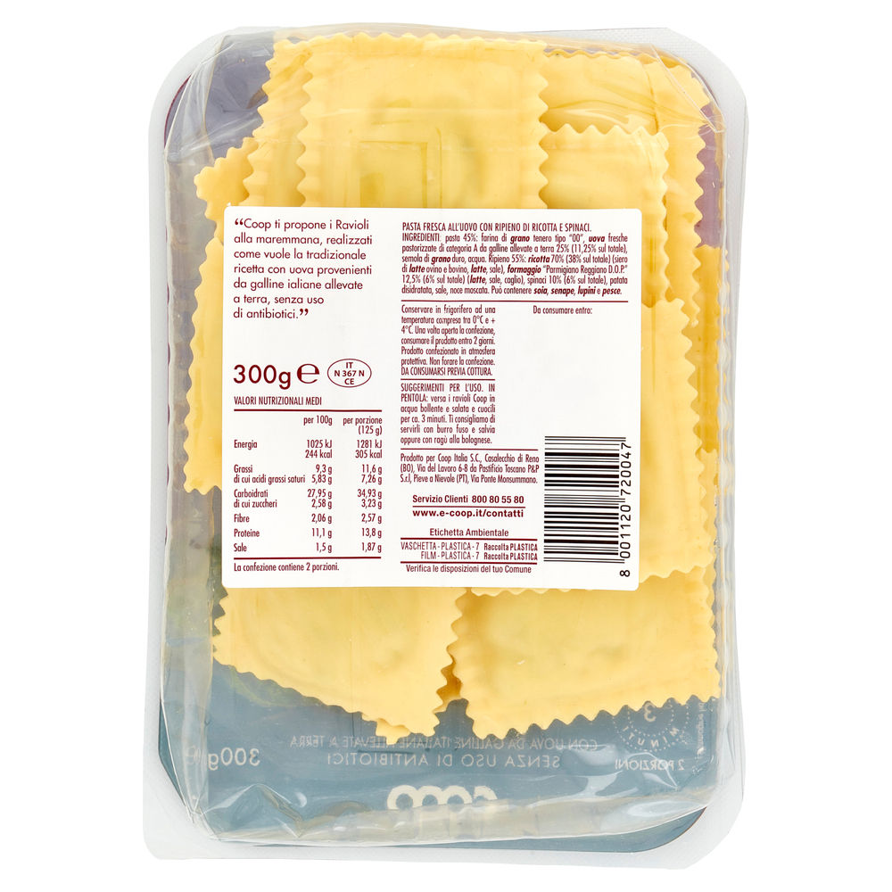 RAVIOLI MAREMMANI  C/UOVA S/ANT FIOR FIORE  COOP G 300 - 1