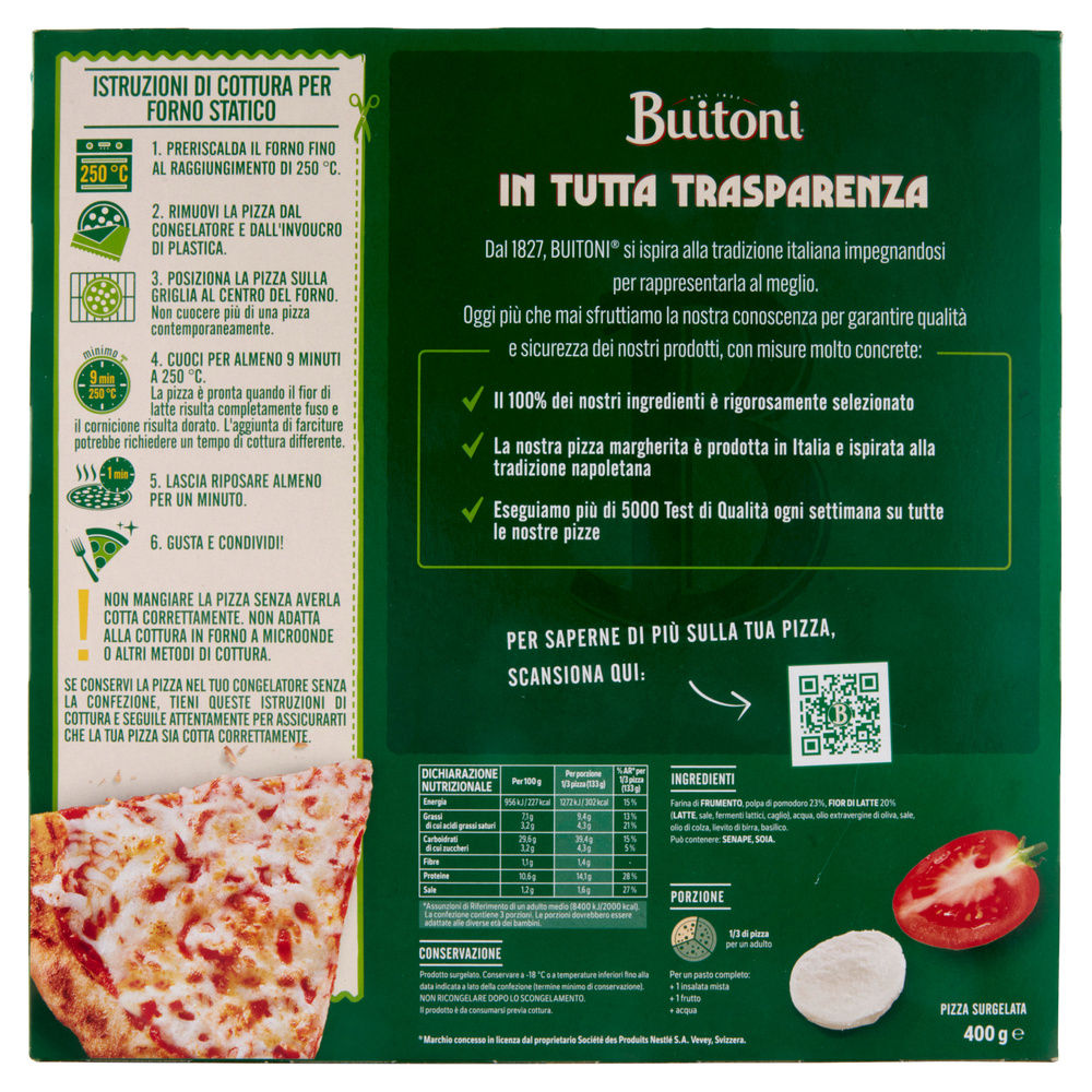 PIZZA MARGHERITA BELLA NAPOLI BUITONI G 400 - 1