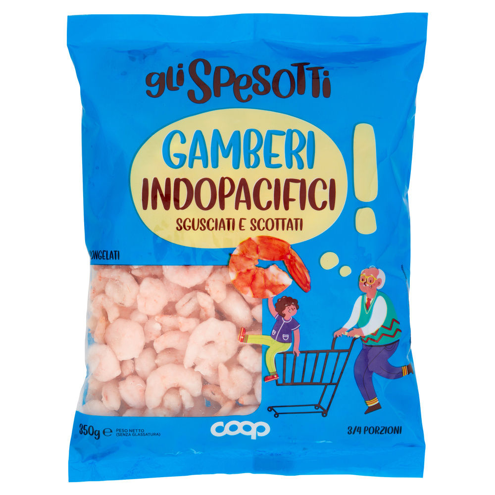 GAMBERI SGUSCIATI SCOTTATI CONGELATI GLI SPESOTTI COOP BUSTA G 350 - 7