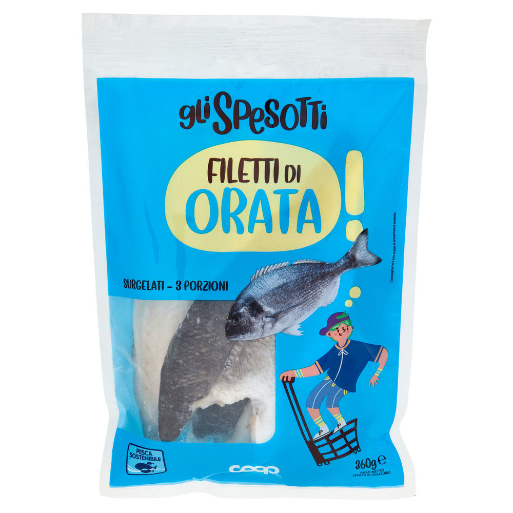 FILETTI DI ORATA SURGELATI GLI SPESOTTI COOP BUSTA G 360 - 6