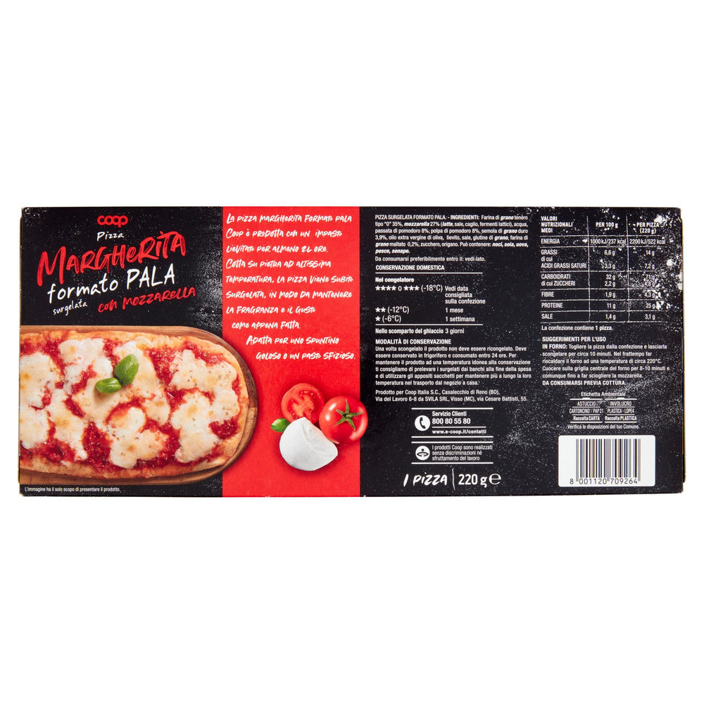 PIZZA TIPO PALA MARGHERITA COOP SURG. G 220 - 1